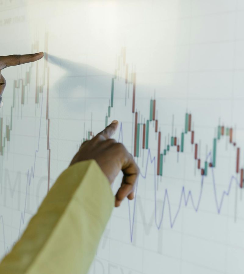 Market trend analysis dashboard with multiple data monitors and trend forecasting charts